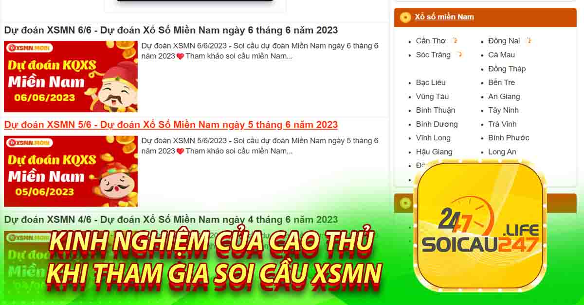 Kinh nghiệm của cao thủ khi tham gia Soi cầu XSMN